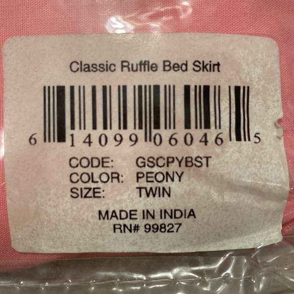 Classic Ruffle Twin Bed Skirt in Peony by Pine Cone Hill - Picture 4 of 5